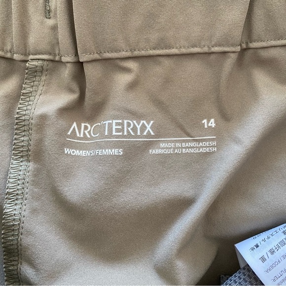 Arc'teryx Contenta Pant Women's Size 14 Beige Khaki Lightweight Elastic waist - Picture 7 of 10